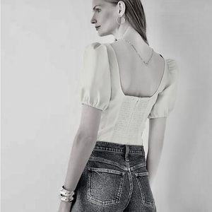 Puff sleeve top jcrew NWT